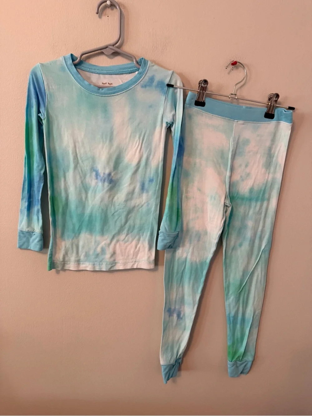 Little Sleepies Tie-Dye Blue & Green Pajama Set